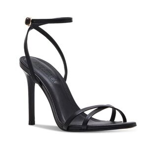 Black Ankle-Strap Stiletto Sandal